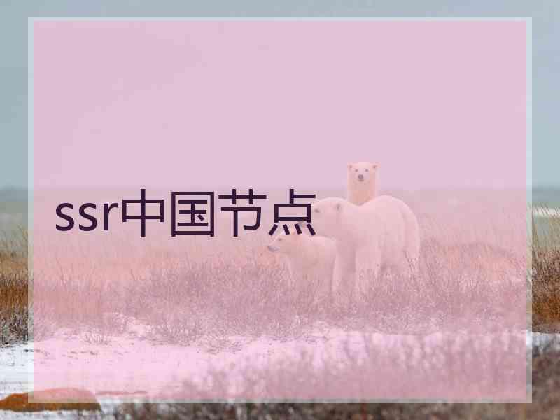 ssr中国节点