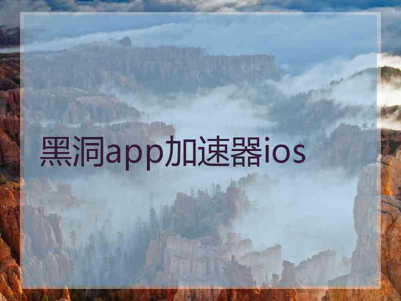 黑洞app加速器ios