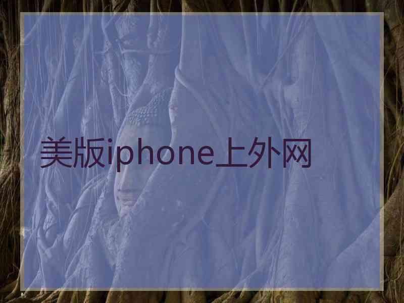 美版iphone上外网