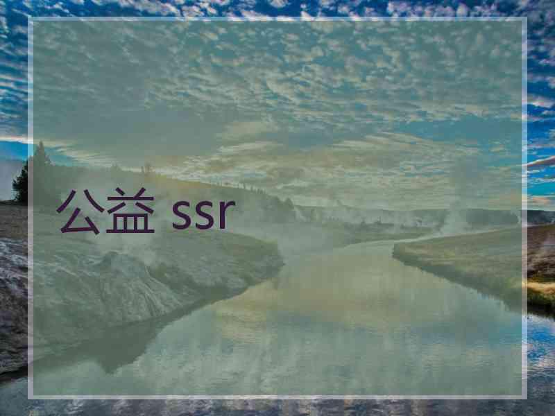 公益 ssr