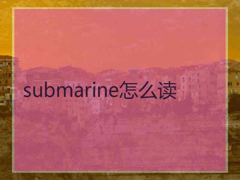 submarine怎么读