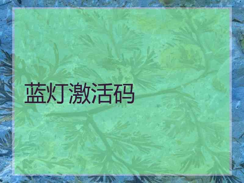 蓝灯激活码