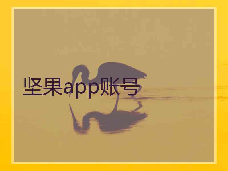 坚果app账号