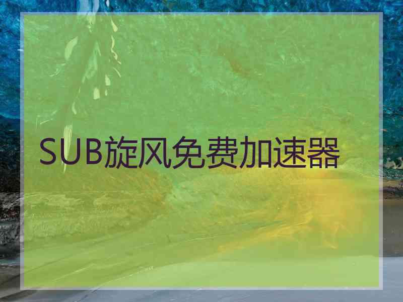 SUB旋风免费加速器