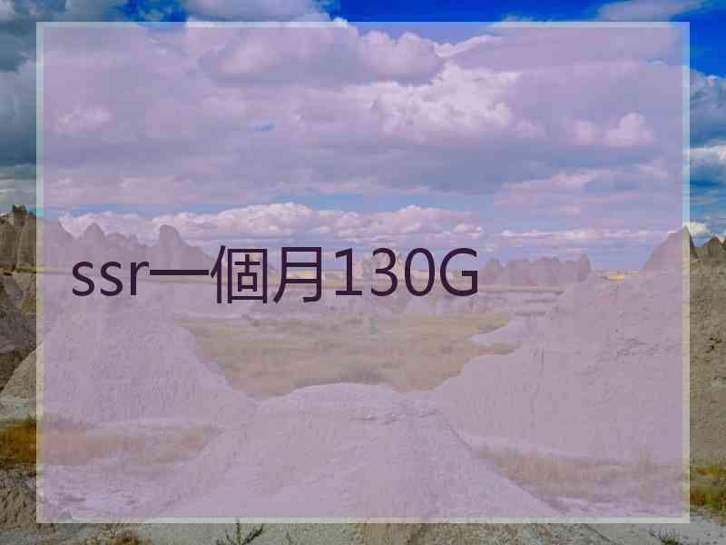 ssr一個月130G