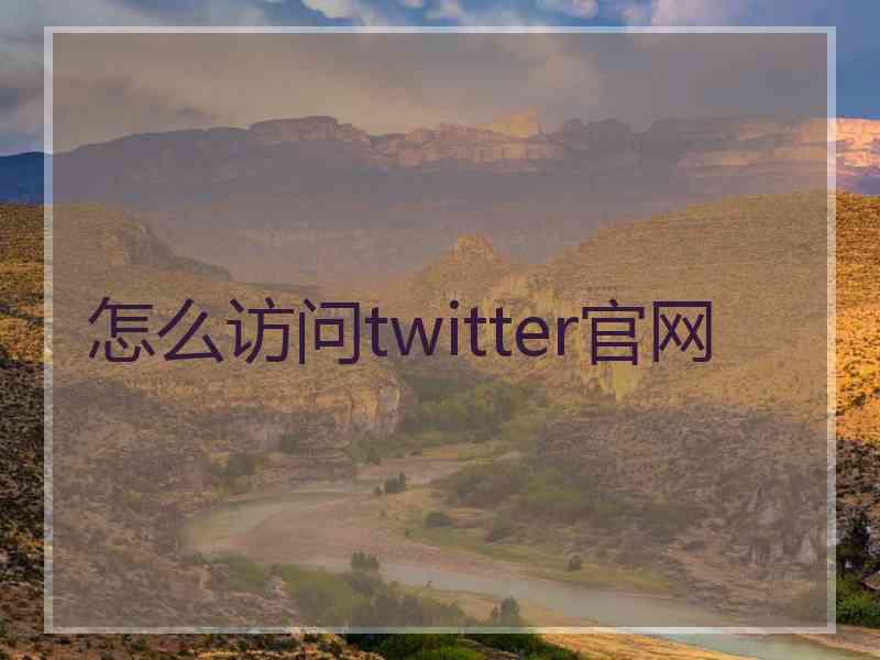 怎么访问twitter官网