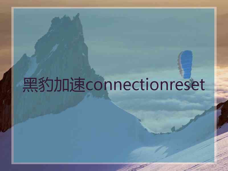 黑豹加速connectionreset