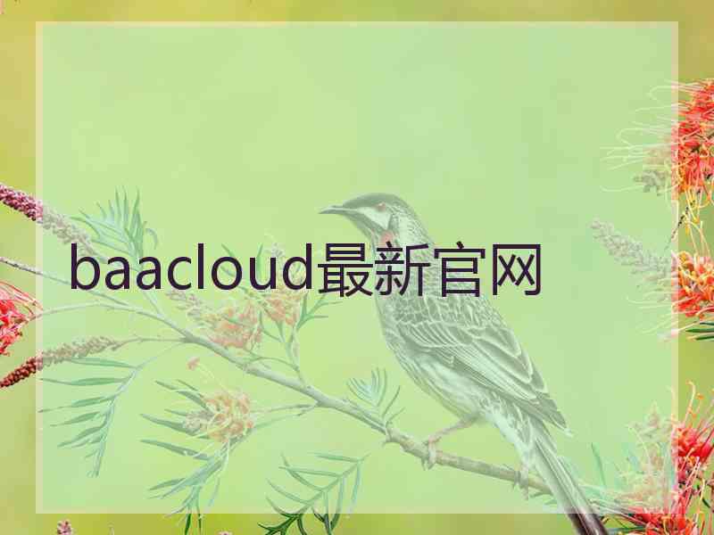 baacloud最新官网