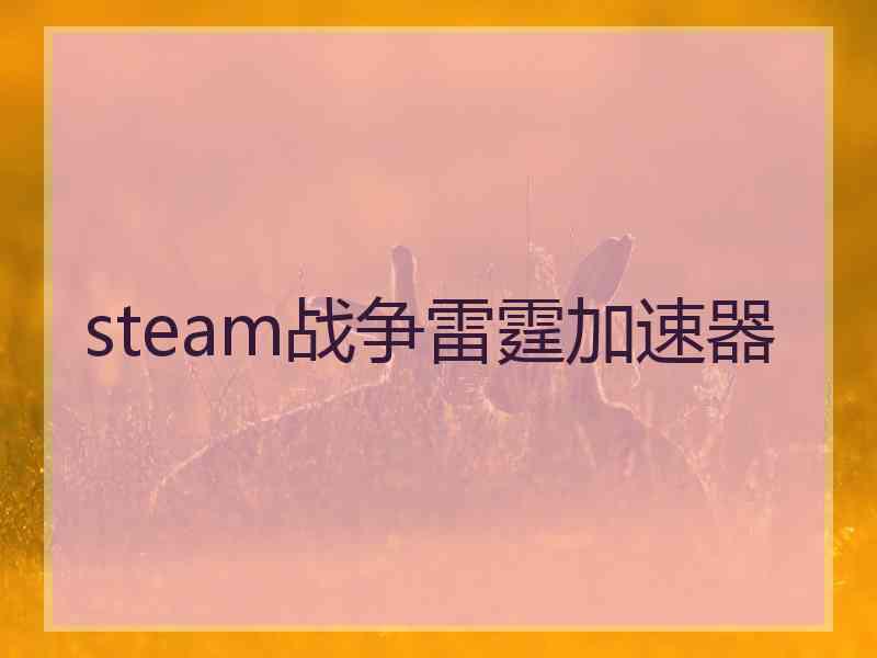 steam战争雷霆加速器