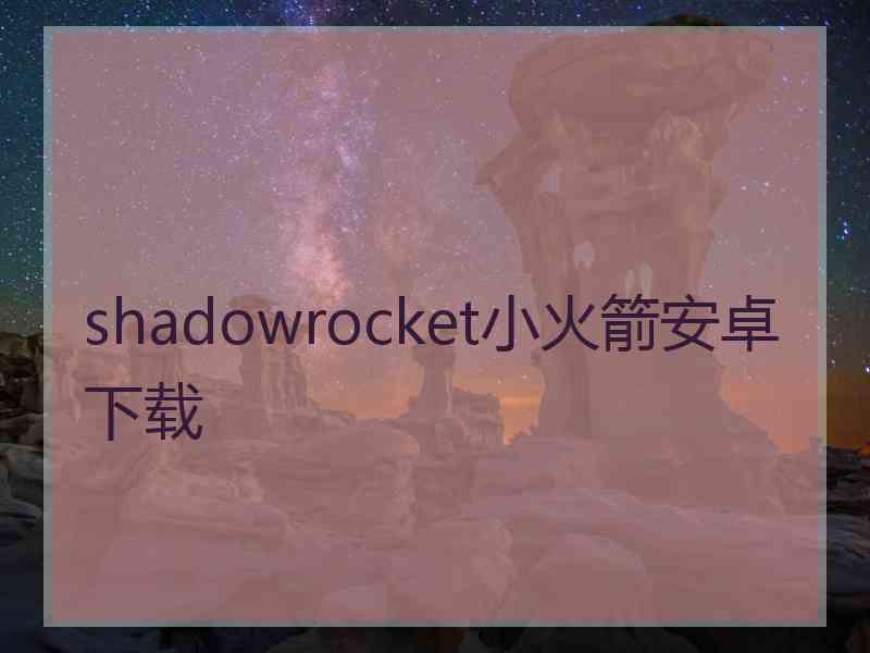 shadowrocket小火箭安卓下载