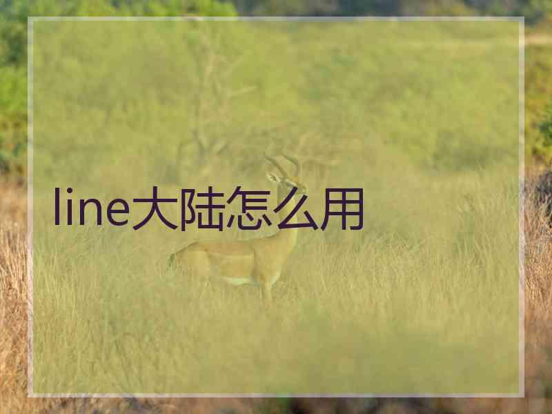 line大陆怎么用