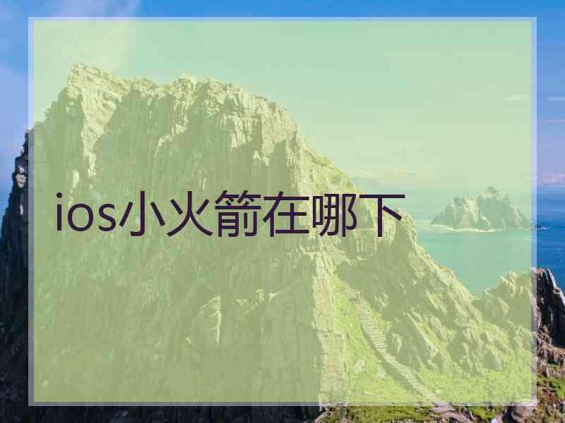 ios小火箭在哪下