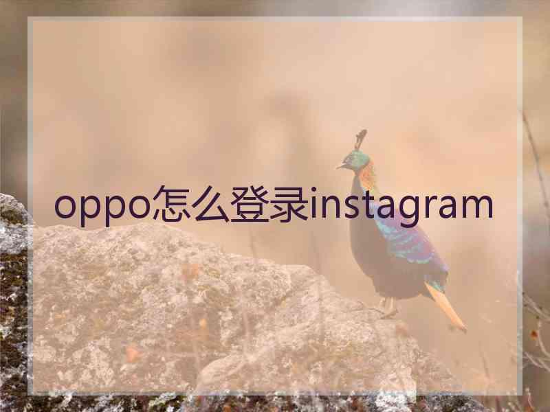 oppo怎么登录instagram